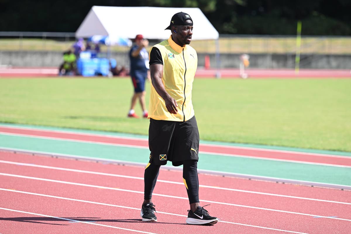 400m runner Rusheen McDonald on the training track  in Tokyo, Japan, on Thursday. 
