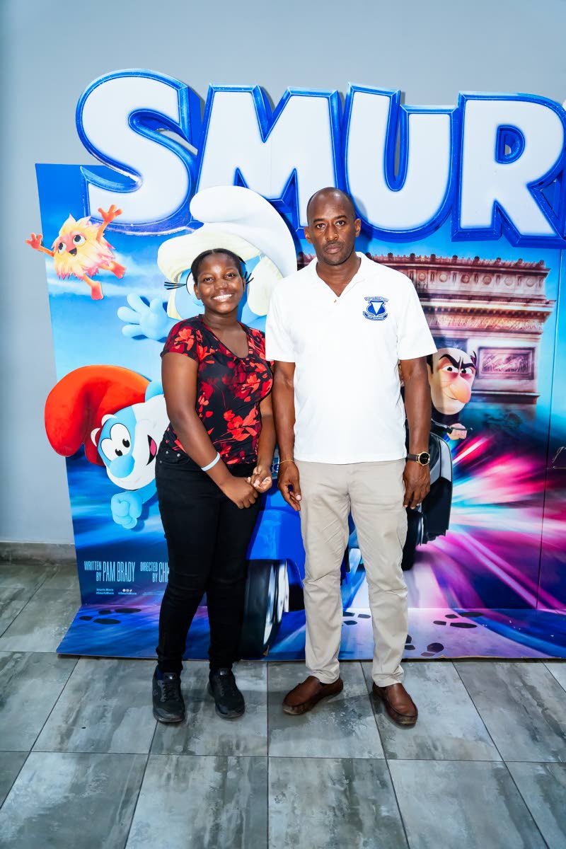 Principal of Siloah Primary School Oneil Larmond (right) with 12-year-old former student, Terriann Haye who was recently placed at St Elizabeth Technical High School. 