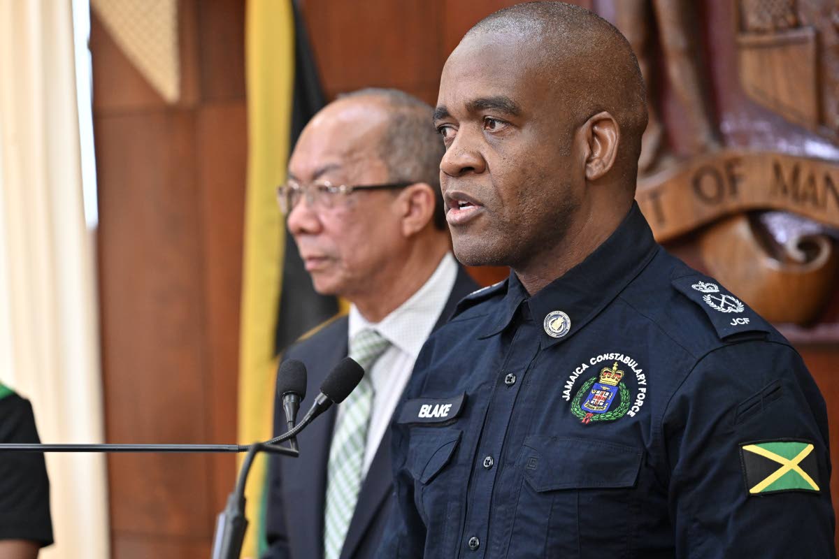 National Security Minister Dr Horace Chang (left) and Police Commissioner Dr Kevin Blake.