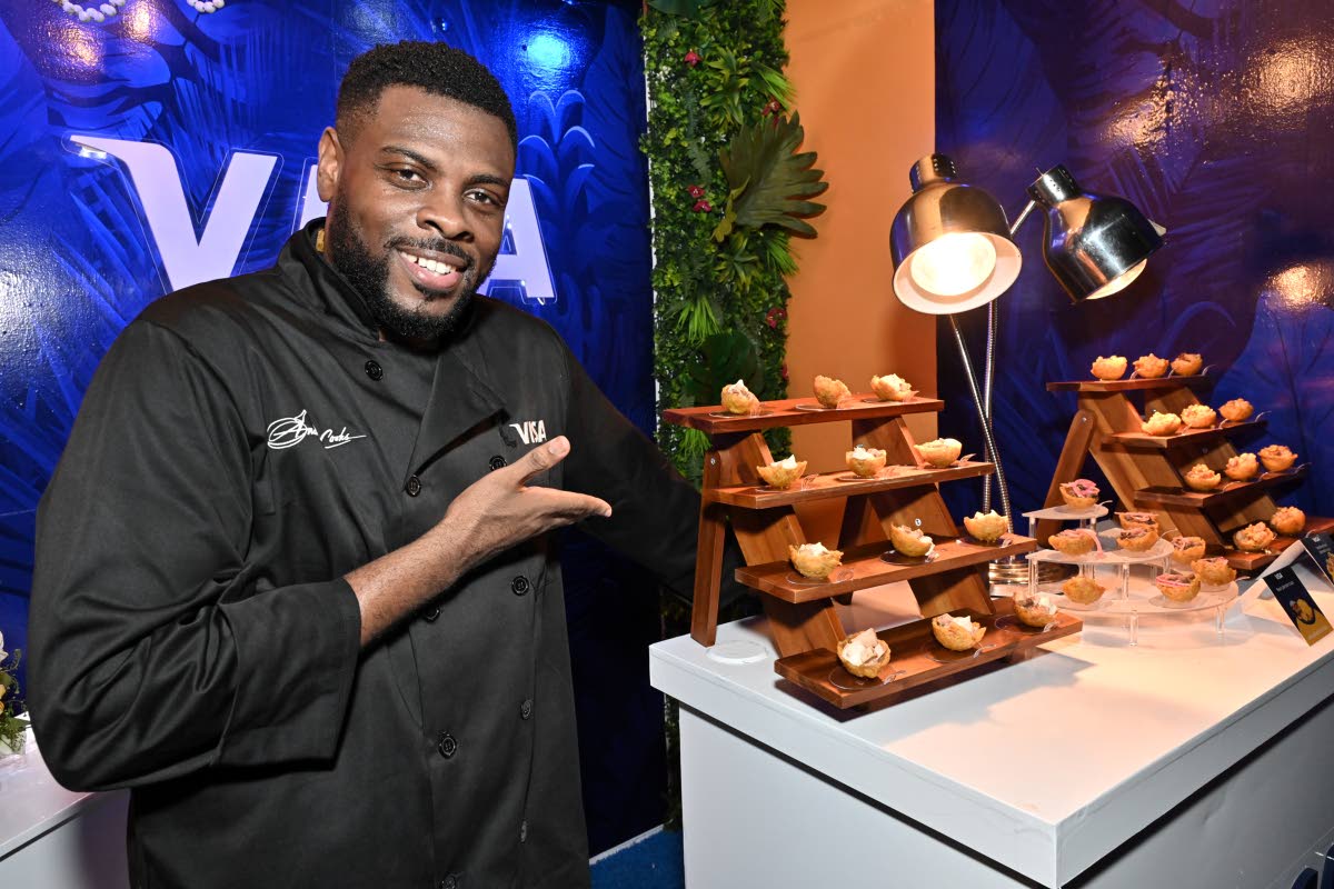 Chef André Sewell shows off his Crisp sensations for specially invited guests to savour.
