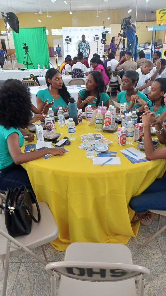 Miss Jamaica World contestants participate in the Universal Service Fund’s Creative Influencer Workshop held at the St Hilda’s High School in Brown’s Town, St Ann, on October 3. 