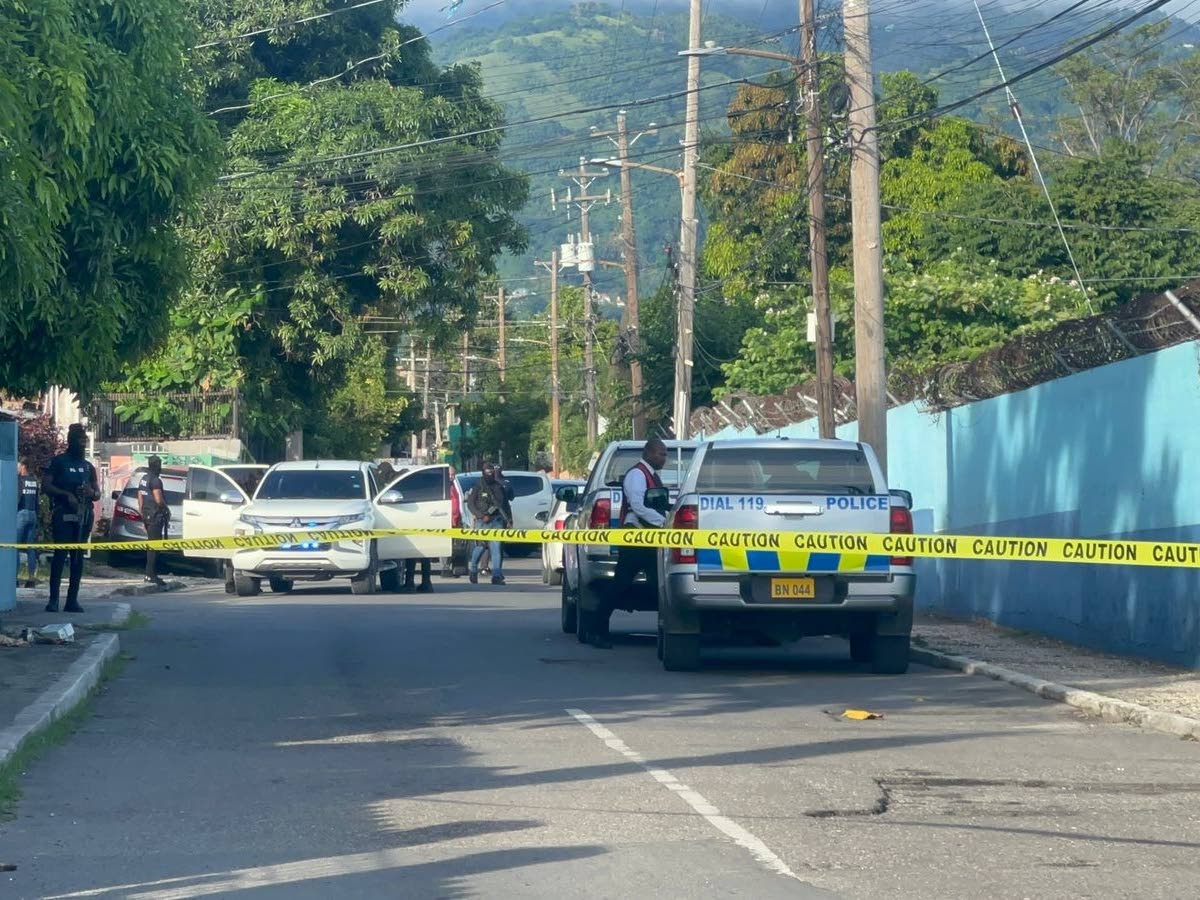 In this October 2025 photo a cordon is seen along Whitehall Avenue in St Andrew following a fatal police shooting.