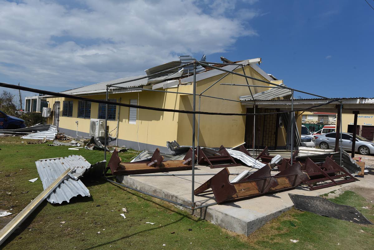 This October photo shows a section of the Falmouth Hospital in Trelawny which was damaged by Hurricane Melissa.