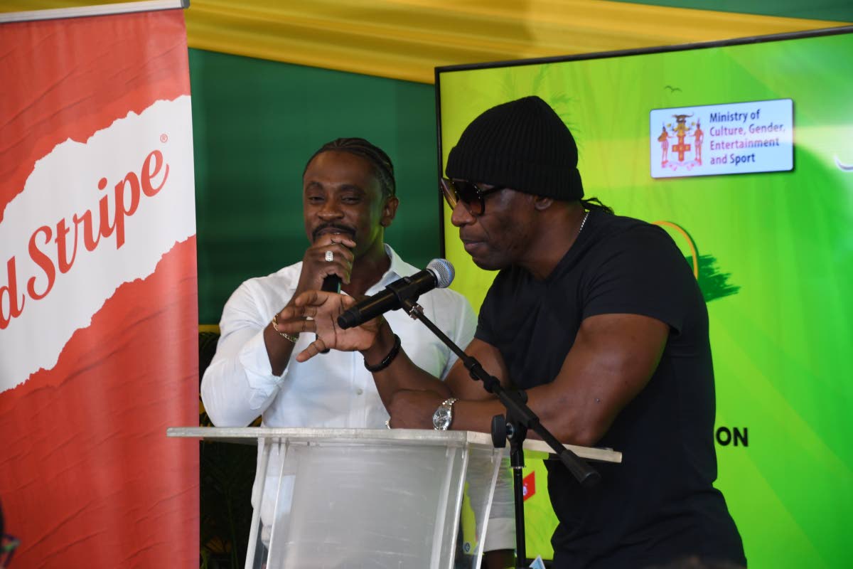 Christopher Martin (left) and Lukie D sing ‘Bridge Over Troubled Water’.