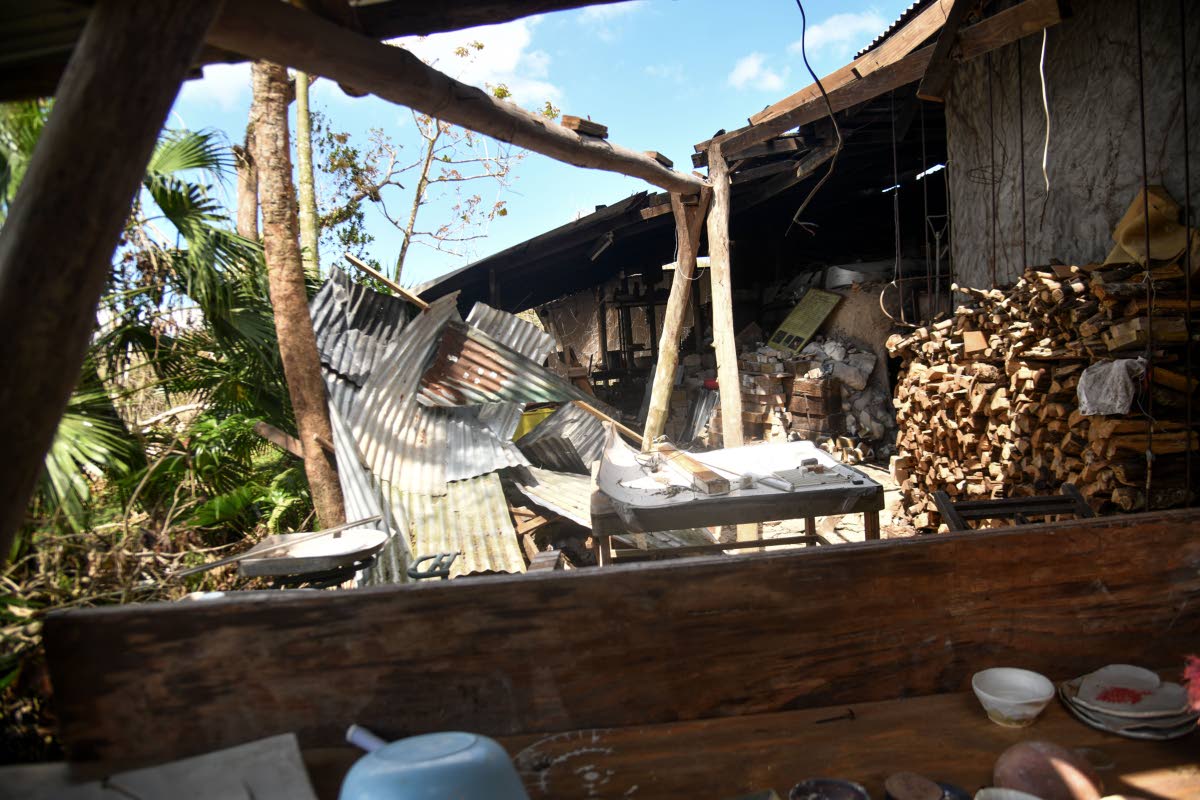 One of the victims of Hurricane Melissa was the Pinto Pottery Studio property seen here at Good Hope, Falmouth, Trelawny on November 7, 2025. The hurricane hit Jamaica at Category 5 strength on October 28.