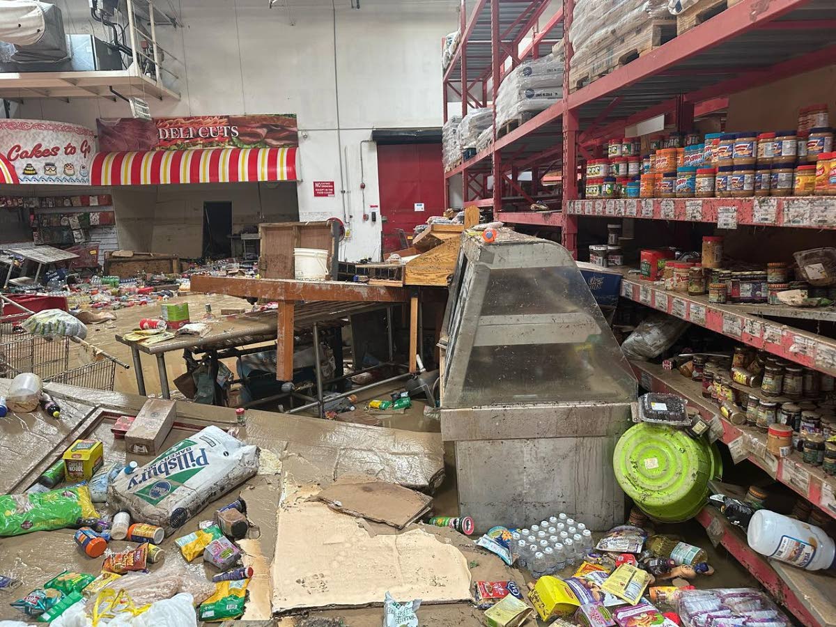 
The destruction caused by Hurricane Melissa on a MegaMart store in Montego Bay. 