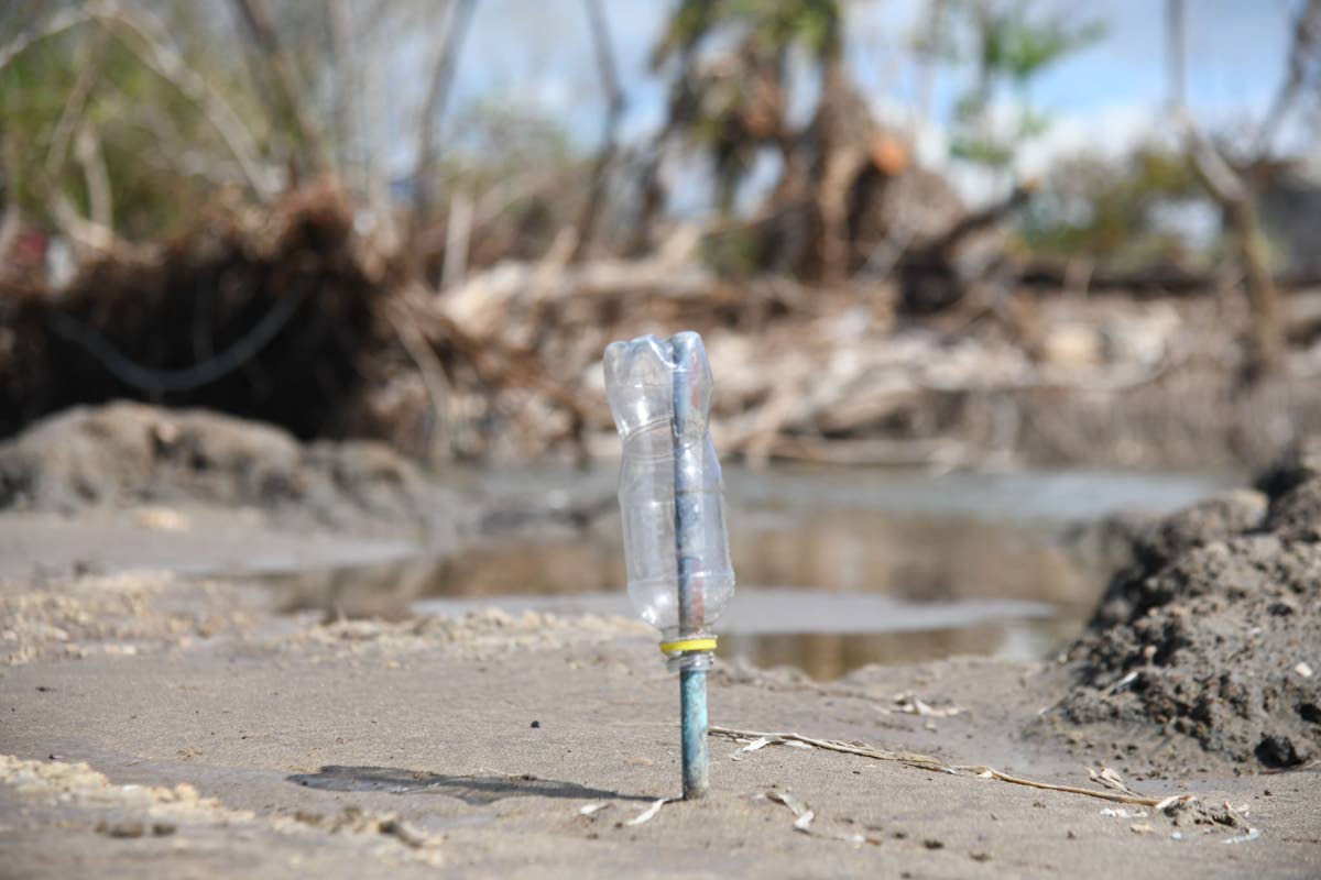 A single rod used to ground the establishment is all that is left of Eggy’s on the Beach in Treasure Beach, St Elizabeth.