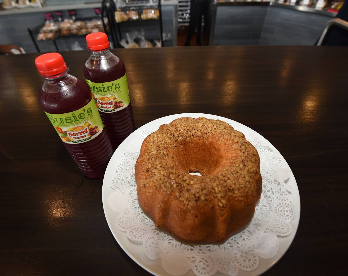 Original Jamaican rum cake, served with real Jamaican sorrel, a signature nod to the start of the Christmas season.