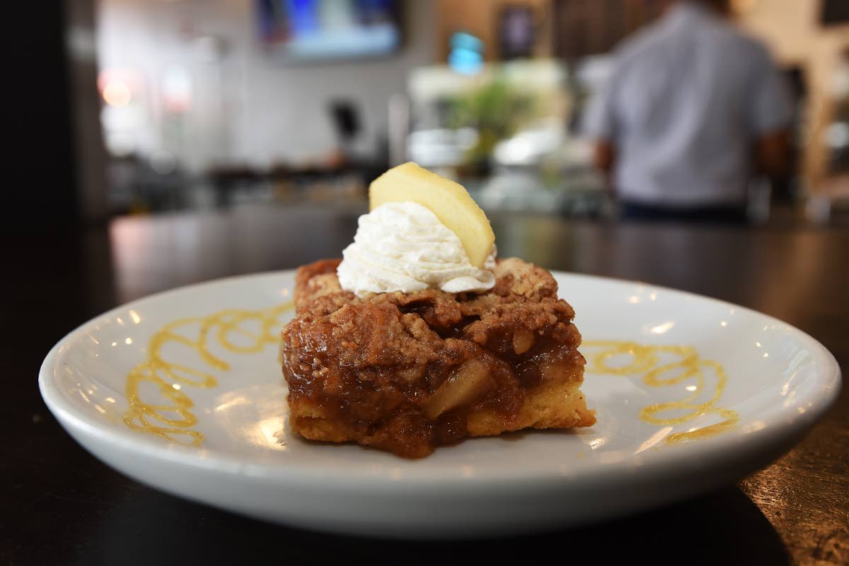 Apple pie square, one of the desserts that will be baked in-house for Susie’s Thanksgiving celebration.