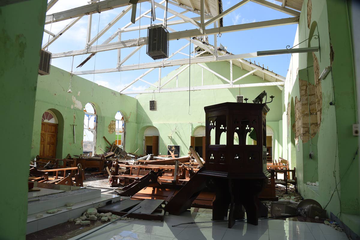
The St Peter’s Anglican Church in Petersfield, Westmoreland, lies in ruins after Hurricane Melissa tore through the area.