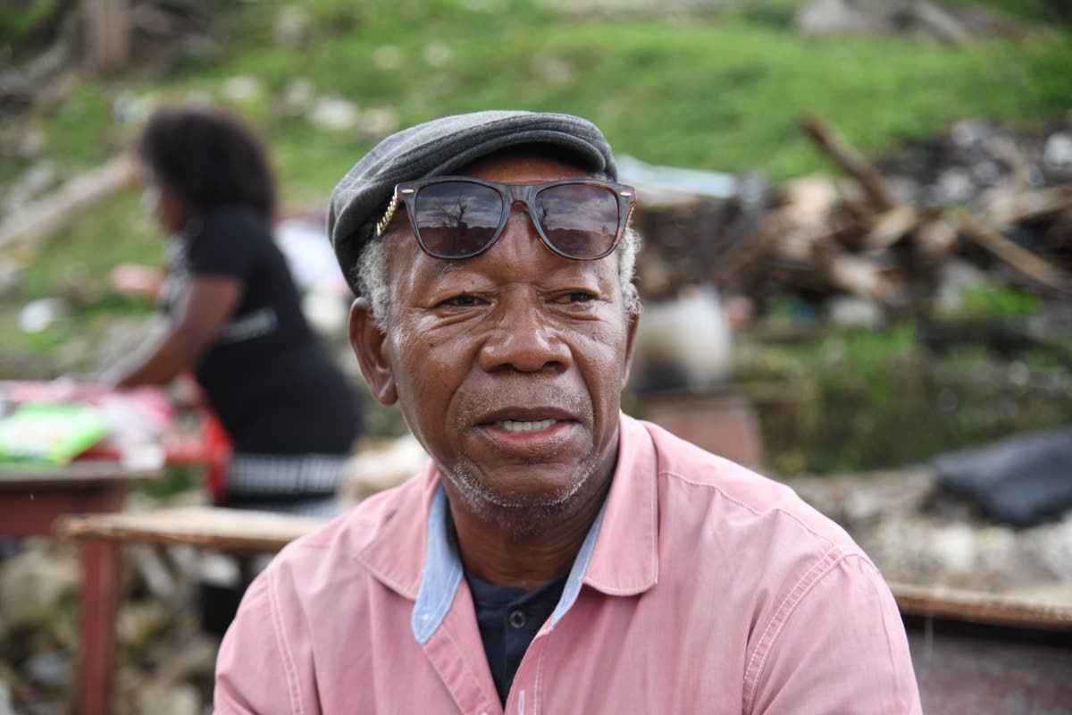 left: Ranford Jeffery reflects on losing his younger brother, Cleveland Jeffery, during the passage of the Category 5 storm last month.