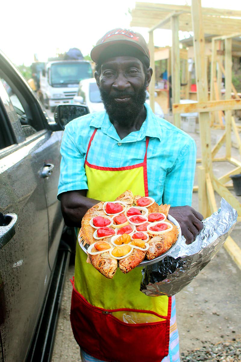 Border fried fish vendor Chris Ferguson.