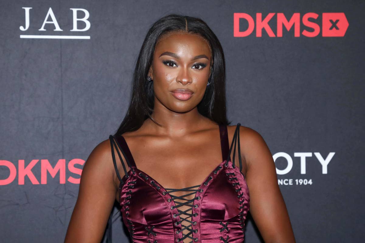 left: Singer-songwriter Coco Jones at the 19th annual DKMS Gala, to benefit the fight against blood cancer and blood disorders, at Cipriani Wall St, on Tuesday, October 14 in New York. 