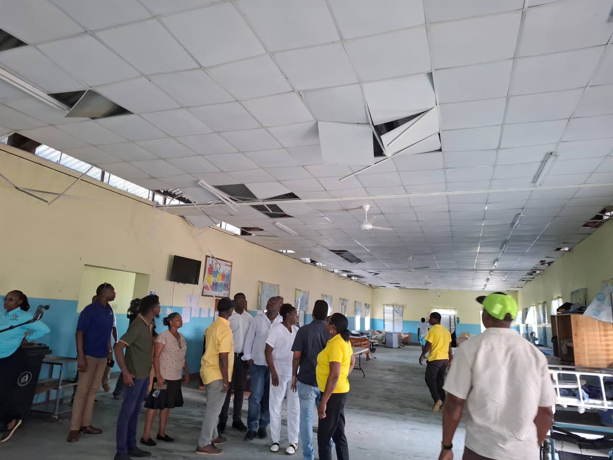 The recently built male ward, which usually houses up to 50 men at the Savanna-la-Mar Infirmary, is now unoccupied because of roof damage sustained during the passage of Hurricane Melissa.