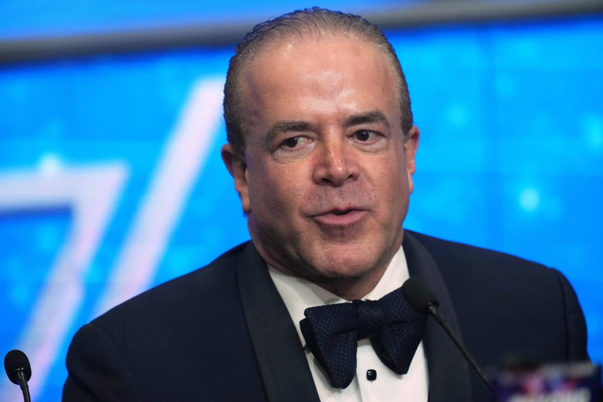 President of the Miss Universe Organisation and Mexican businessman Raúl Rocha Cantú attends a press conference after the beauty pageant in Nonthaburi province, Thailand, Friday, November 21.