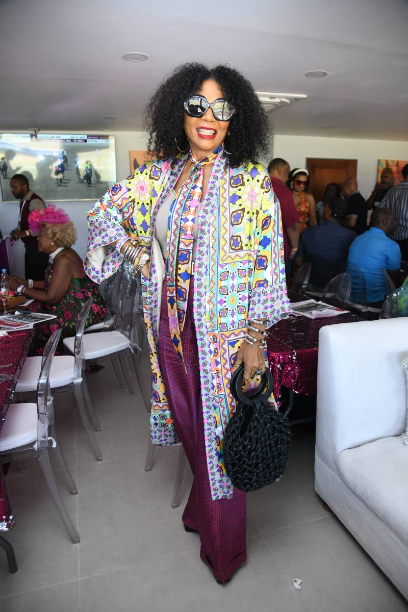 Entrepreneur Cecile Levee places her bets in stunning 1970s style at the highly anticipated Mouttet Mile on Saturday.