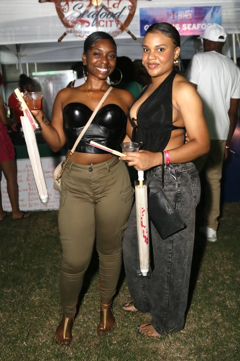 It’s a girls’ night out for friends and final-year medical students Nashoy Moulton (left) and Monique Watts.