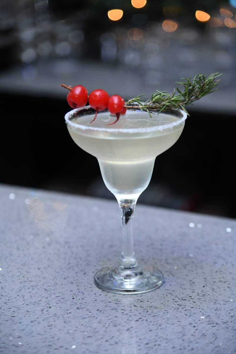 Make your dreams of a white Christmas an island reality with TRIO Grill Wine Bar's white Christmas margarita. 