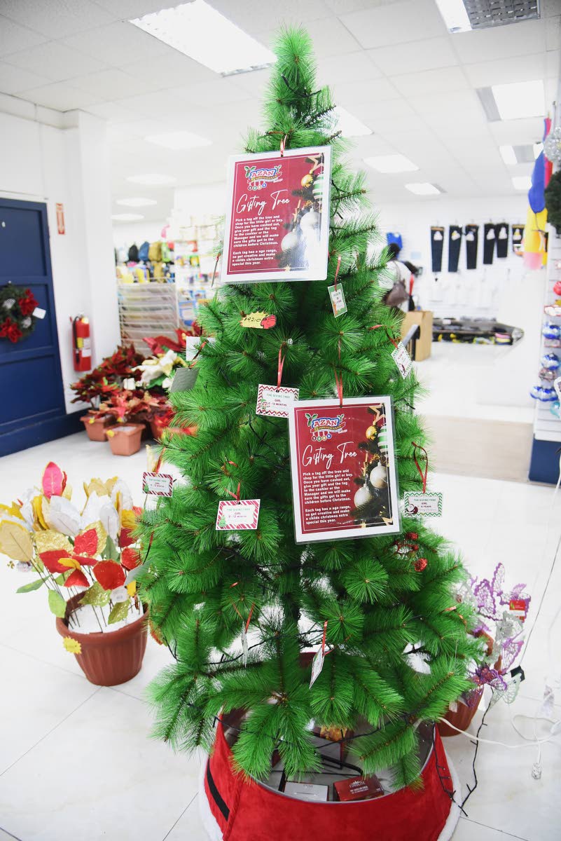 The gifting tree inside Azan SuperCentre in Cross Roads, St Andrew.