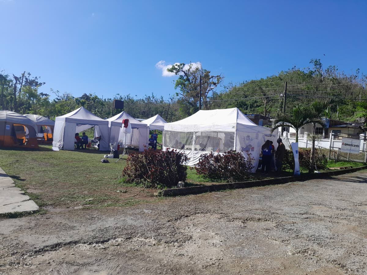 A view of the Americare Field Clinic established in Chester Castle, Hanover, which operated for over four weeks.