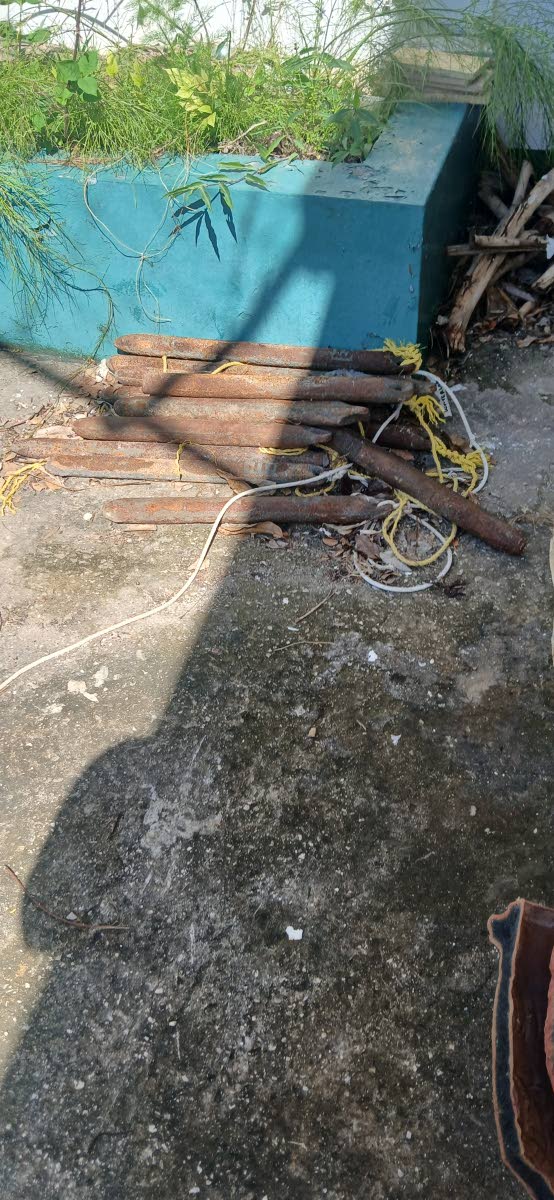  A section of the collapsed platform on which Allison Morris would play the organ in the St John’s Anglican Church at Black River in St Elizabeth.