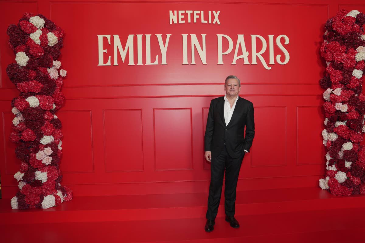 Ted Sarandos, CEO of Netflix, poses on the red carpet at the world premiere of the Netflix series ‘Emily in Paris’ season 5, in Paris, France. 