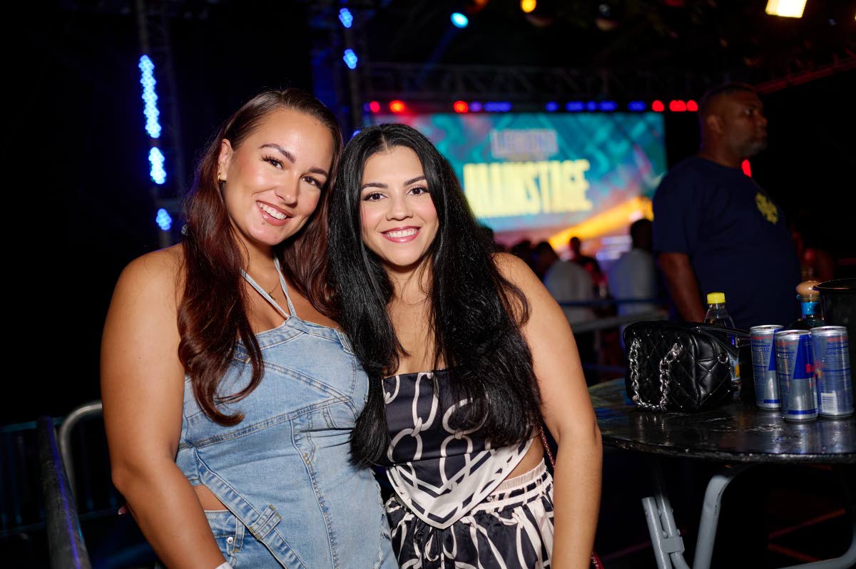 Enjoying a night out are Veronie Sramata (left) and Sabrina Moulton.