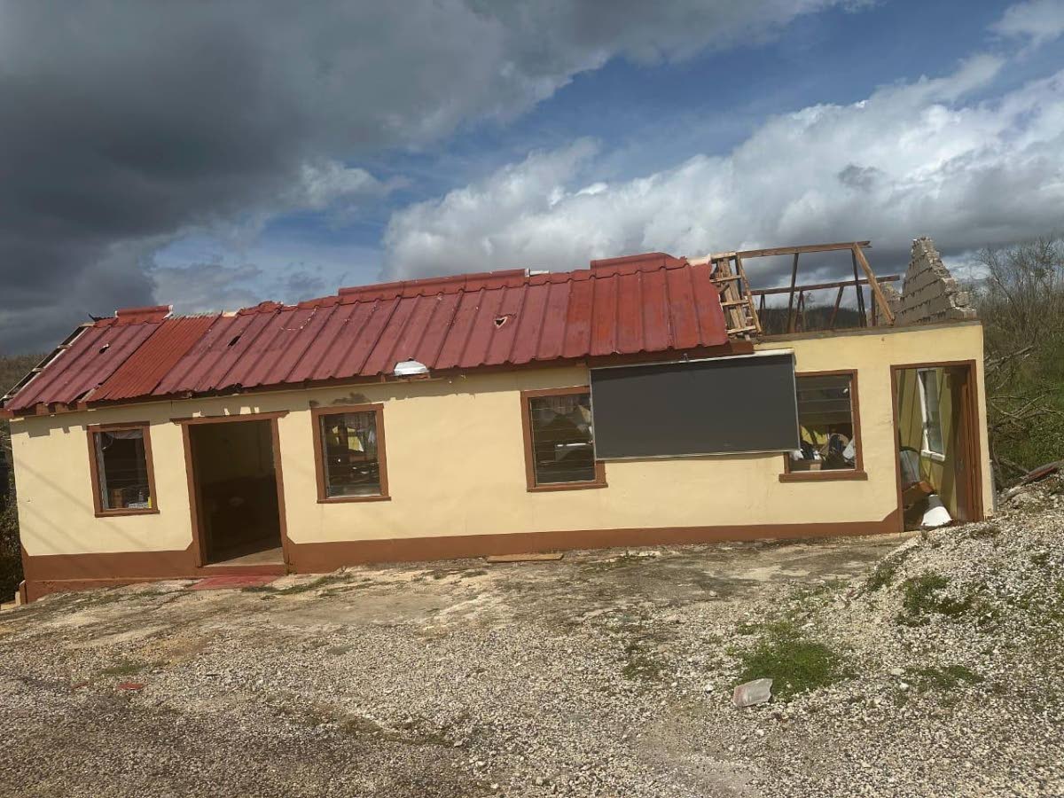 Providence Baptist Church in Hodges Land, St Elizabeth, after Hurricane Melisa struck on October 28.