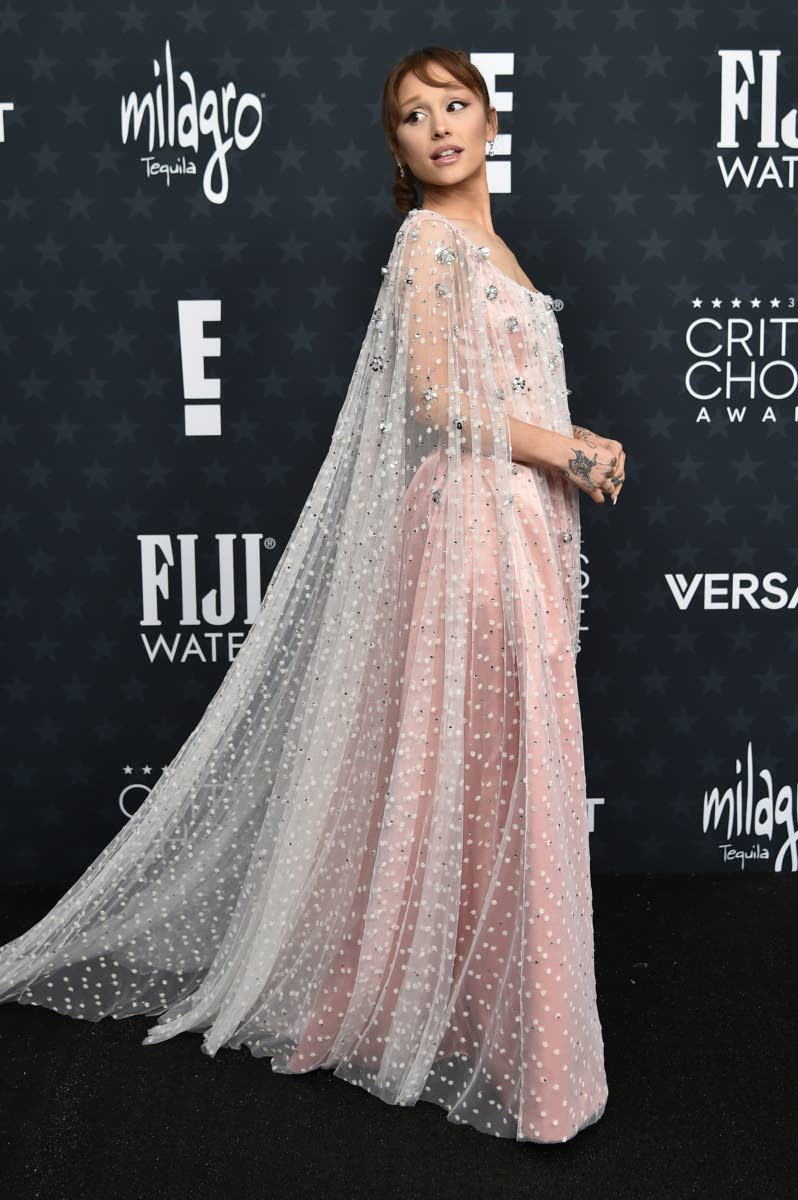 Ariana Grande is ethereal in custom Alberta Ferretti and Swarovski jewellery. 