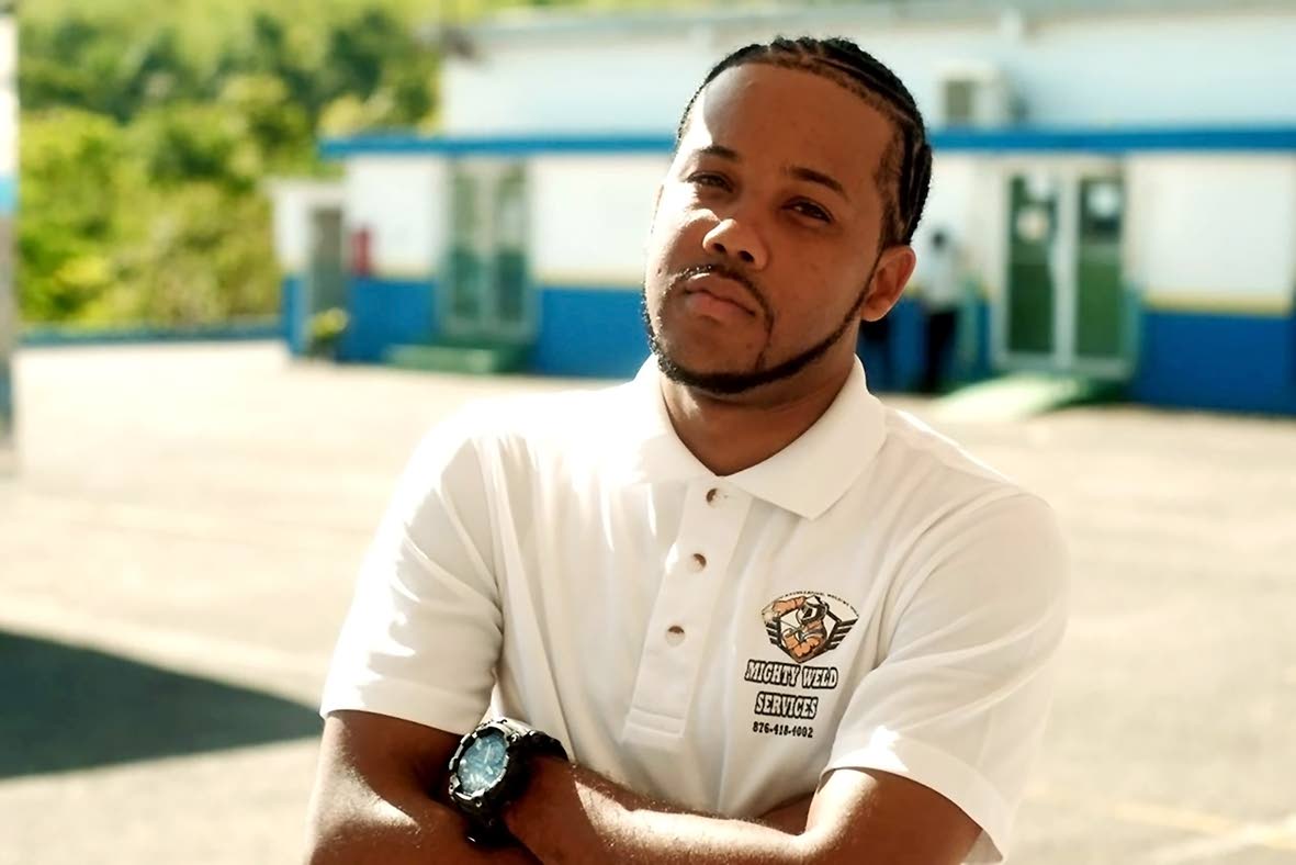 Nicarlo Lewis, owner and operator of Mighty Weld Services, a growing welding business based in Comfort Hall, Manchester.