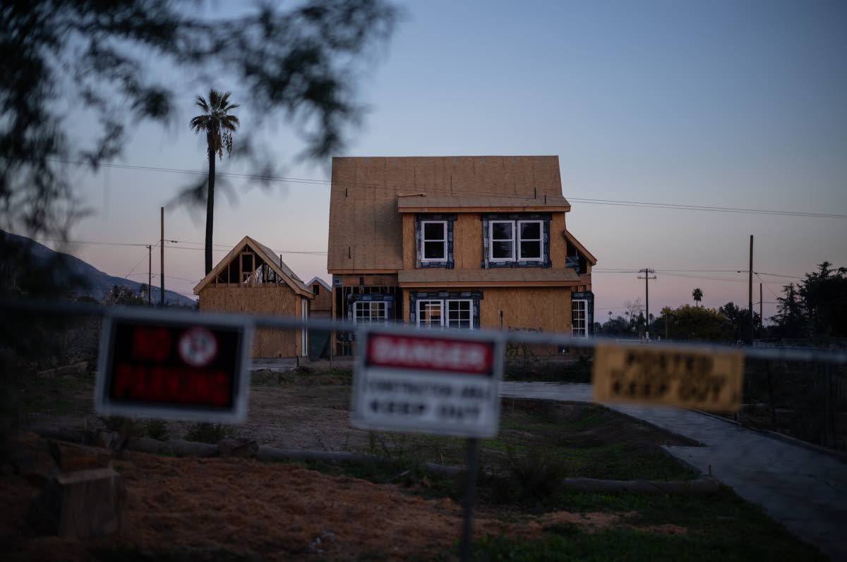 A home being rebuilt in Altadena, California, USA, months after the Eaton fire. AP 