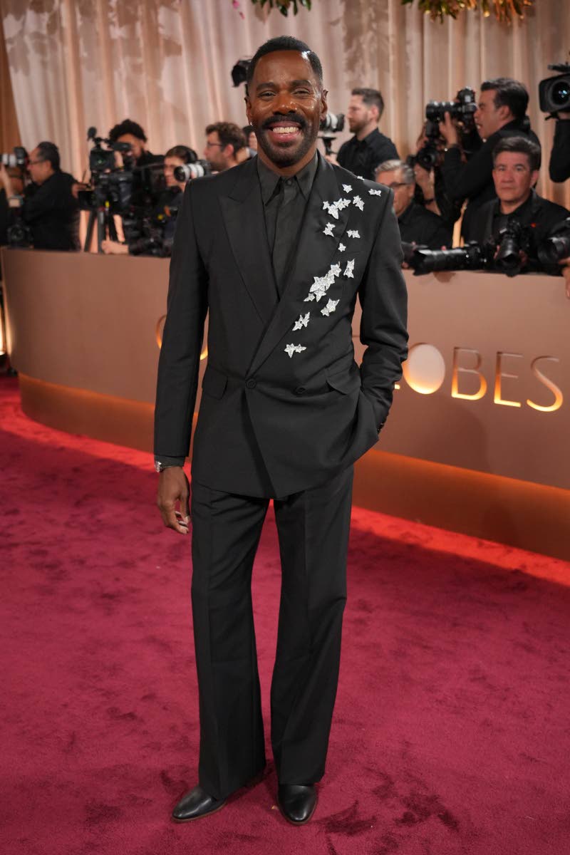 Colman Domingo in custom Valentino and custom diamond lilies by Boucheron. 