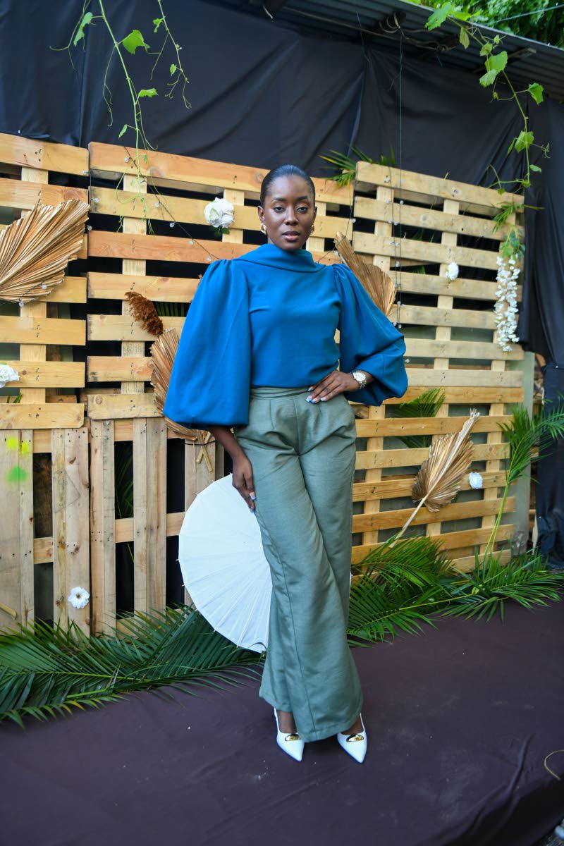 You can’t go wrong with a good pair of tailored pants, and Rishema Daley highlights this beautiful look from the local designer with confidence.