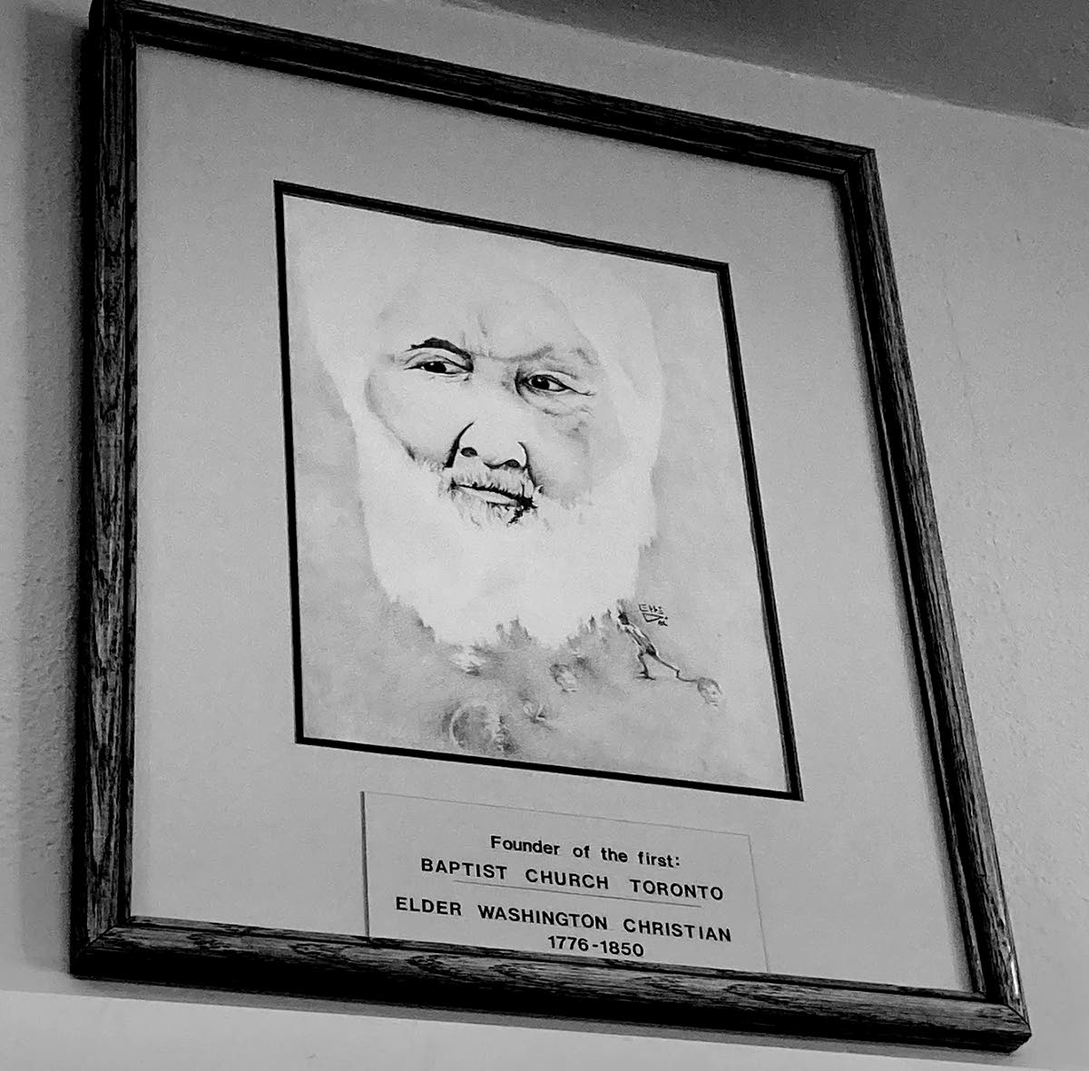 Elder Washington Christian, who founded the church in 1826.