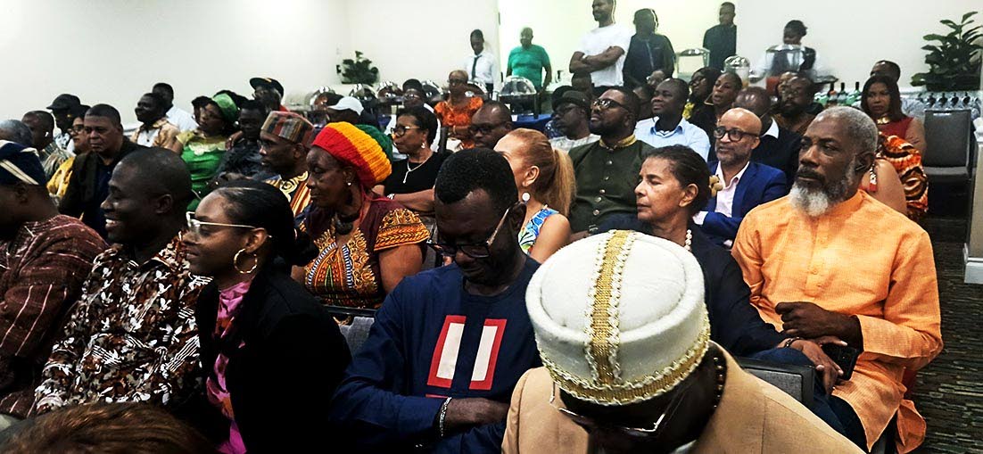 Attendees at a Ghana Association in Jamaica town‑hall meeting at the Somerset Suite of Courtleigh Hotel and Suites in New Kingston on Saturday. 