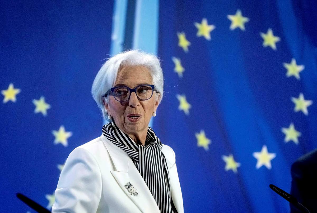 President of European Central Bank, Christine Lagarde, addresses the media during a press conference after an ECB's governing council meeting in Frankfurt, Germany, Thursday, Jan. 25, 2024.