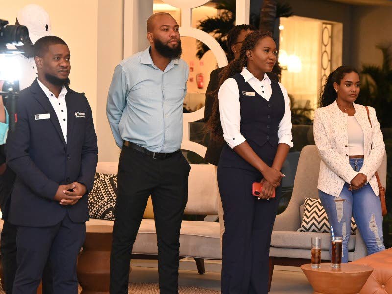 Some members of staff of the Princess Hotels and Resorts listening to presentations during the reopening of Princess Hotels & Resorts in Hanover February 1, 2026.