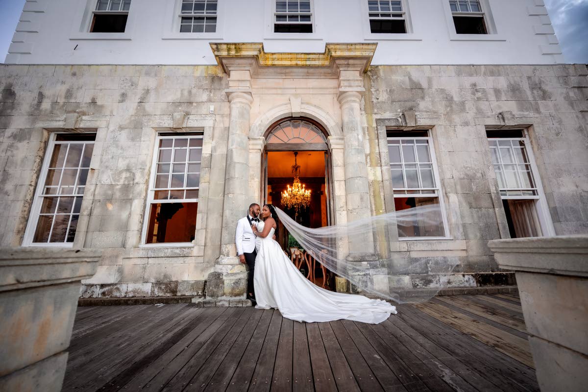 The historic Rose Hall Great House provided a stunning backdrop for the couple’s ceremony last December.