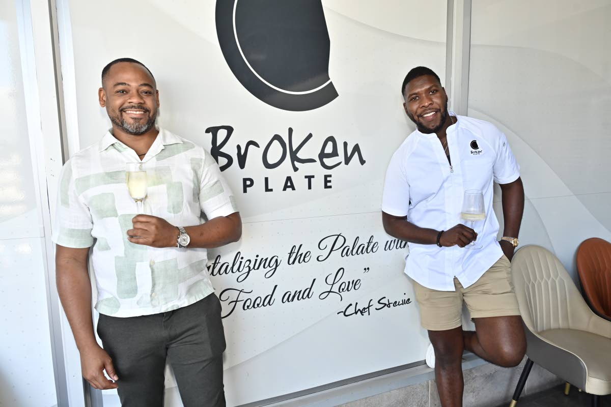 Co-founders of Broken Plate, Kwasi Henry (left) and Chef Damion Stewart were pleased with the afternoon’s proceedings.