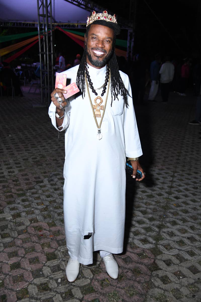 LA Lewis present and on time at Sly Dunbar’s nine-night at the Ranny Williams Entertainment Centre on Tuesday.