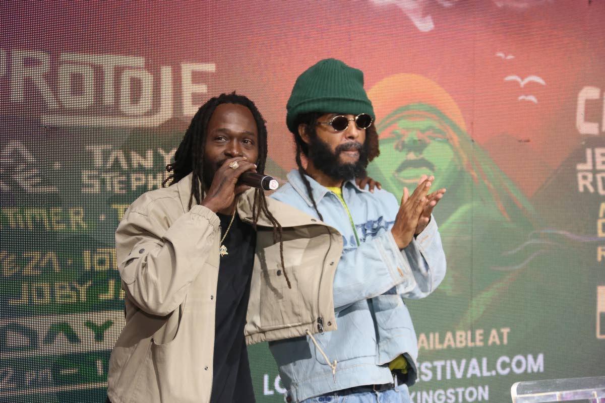 Singer Jesse Royal (left) and Protoje at Thursday’s launch.