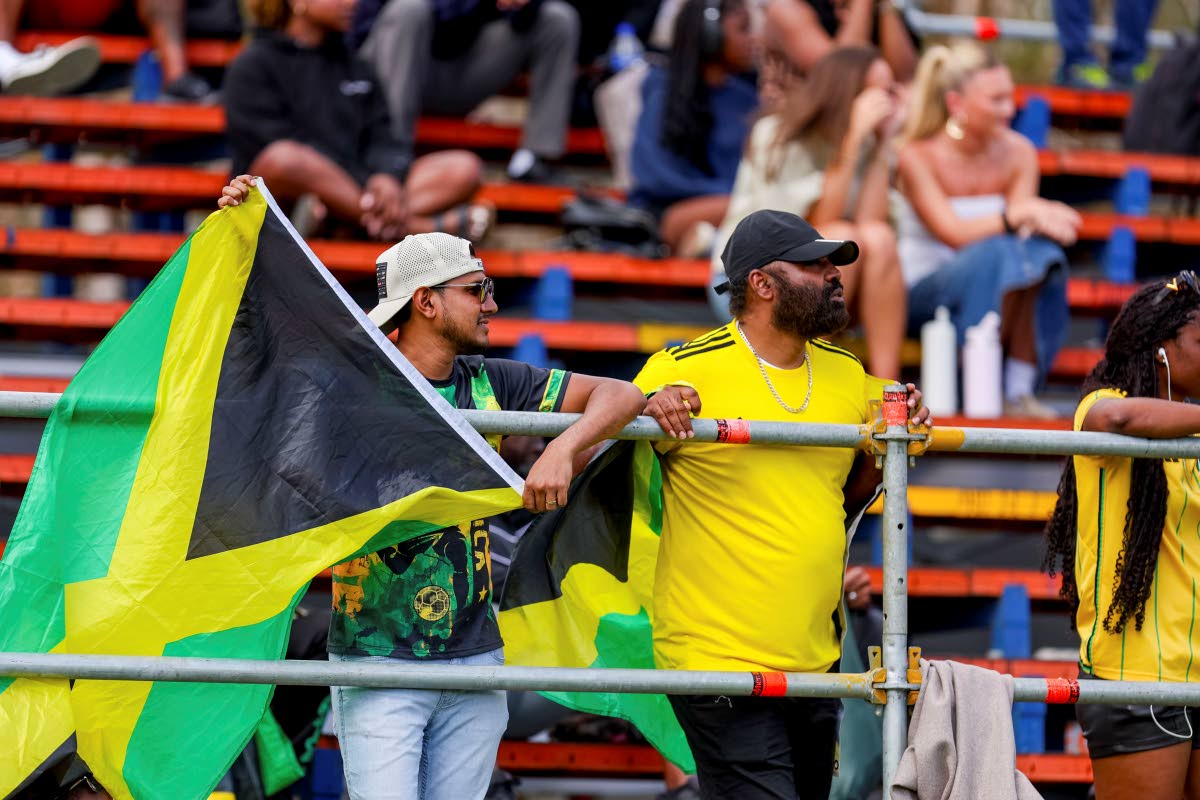 A Jamaican fan in Costa Rica gives support to the country’s under-17 team during a Concacaf Qualifier against Canada at the Costa Rica Football Federation field.