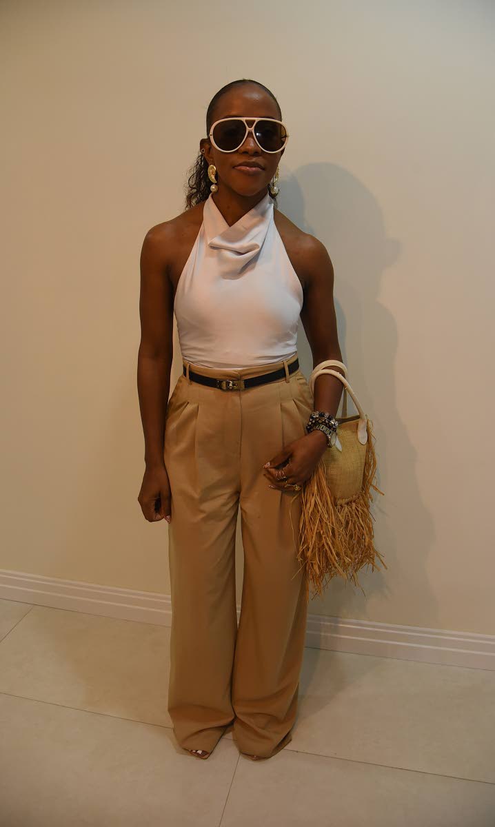 Left: Lorane Rhoden pauses for the camera.