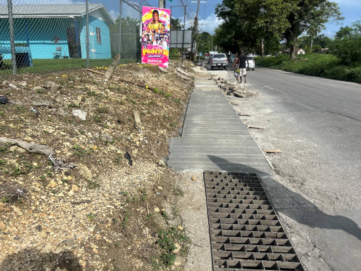 Remedial work started on sections of the Barracks Road sidewalk in Savanna-la-Mar prior to Hurricane Melissa but has not been continued.