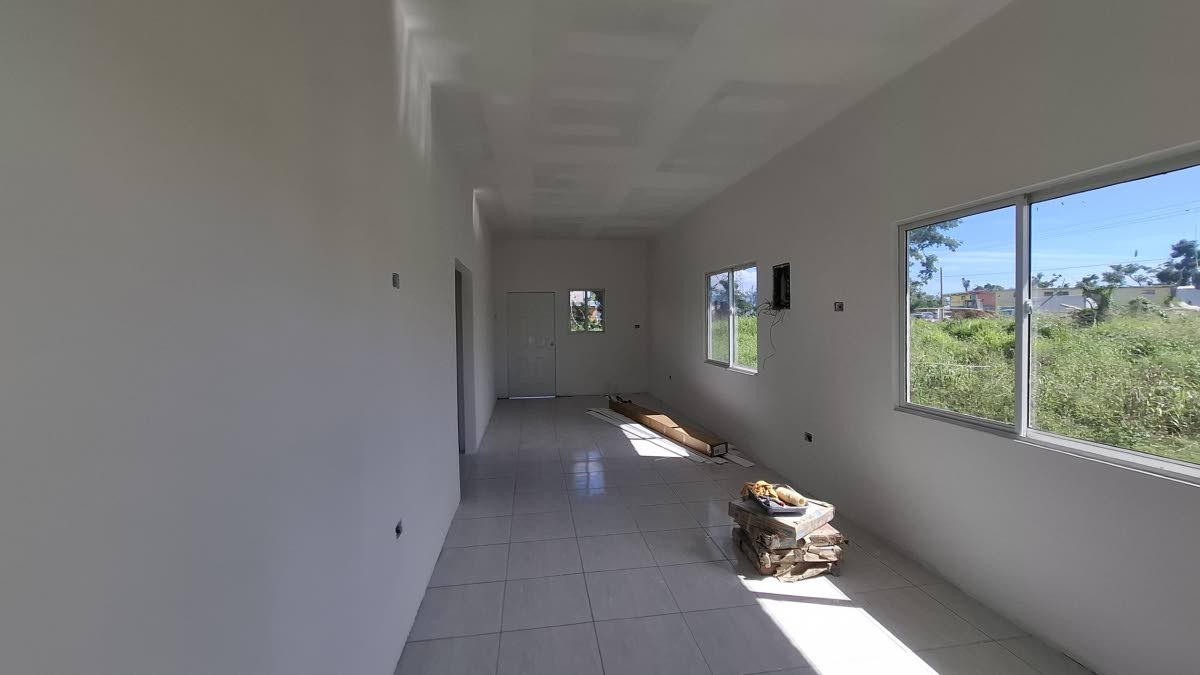 An interior view of the steel-frame modular home in Savanna-la-Mar. 