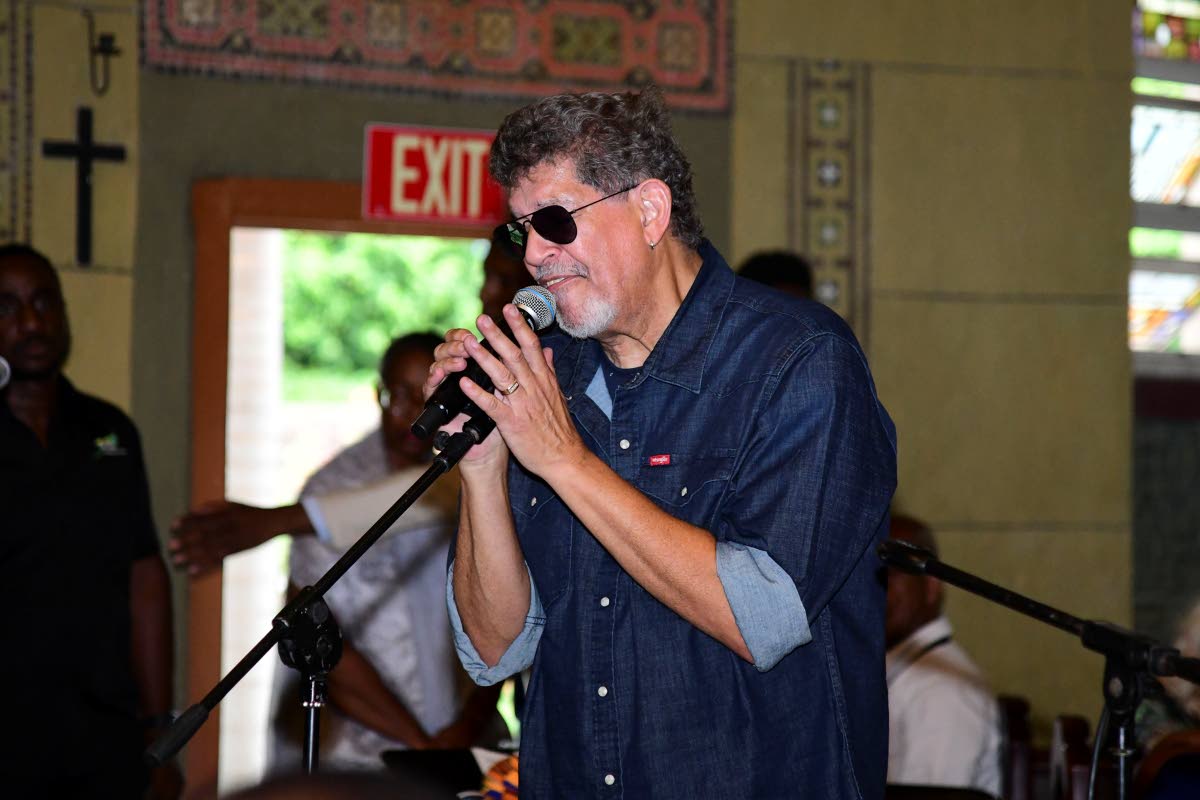 Wayne Armond of Chalice at the Thanksgiving Service for Desi Jones held on June 3, 2024 at the Cathedral of The Most Holy Trinity in Kingston. He is one of the singers on ‘Have a Little Faith’.