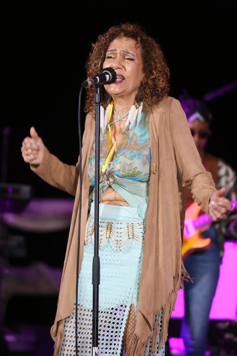 JC Lodge performing at the recent Wickie Wackie Music Festival in 8 Mile, Bull Bay. She voiced her verse and ad libs for ‘Have a Little Faith’ in England, where she is based.