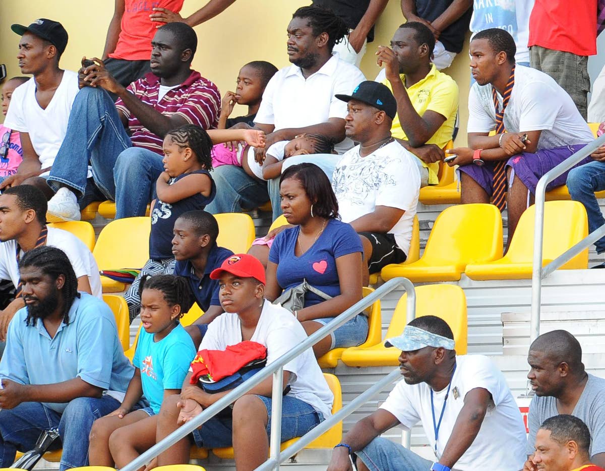 Football fans at the Montego Bay Sports Complex.