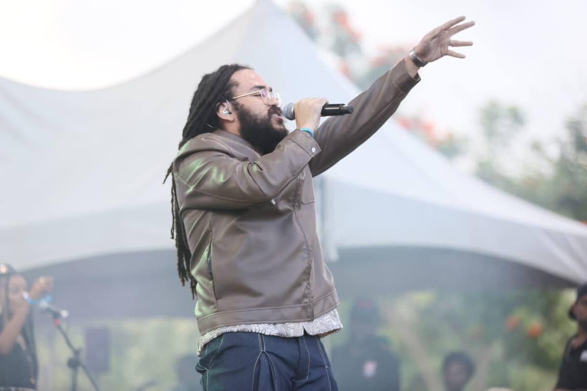 Iotosh performs on the Lost in Time Foundation Stage on Day 1 of the Lost In Time music festival. 