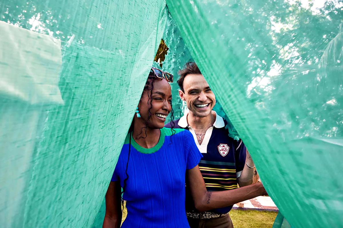 The Rock’s Williams — dressed in Wales Bonner — and Scotsman Thomas Doherty in a vignette from The Glenlivet 12 Year Old Jamaica Edition campaign, directed by Louis English.